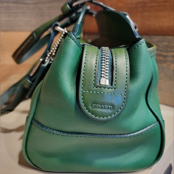 Coach Vintage 2004 Hampton Satchel In Kelly Green Leather - Picture 7 of 16